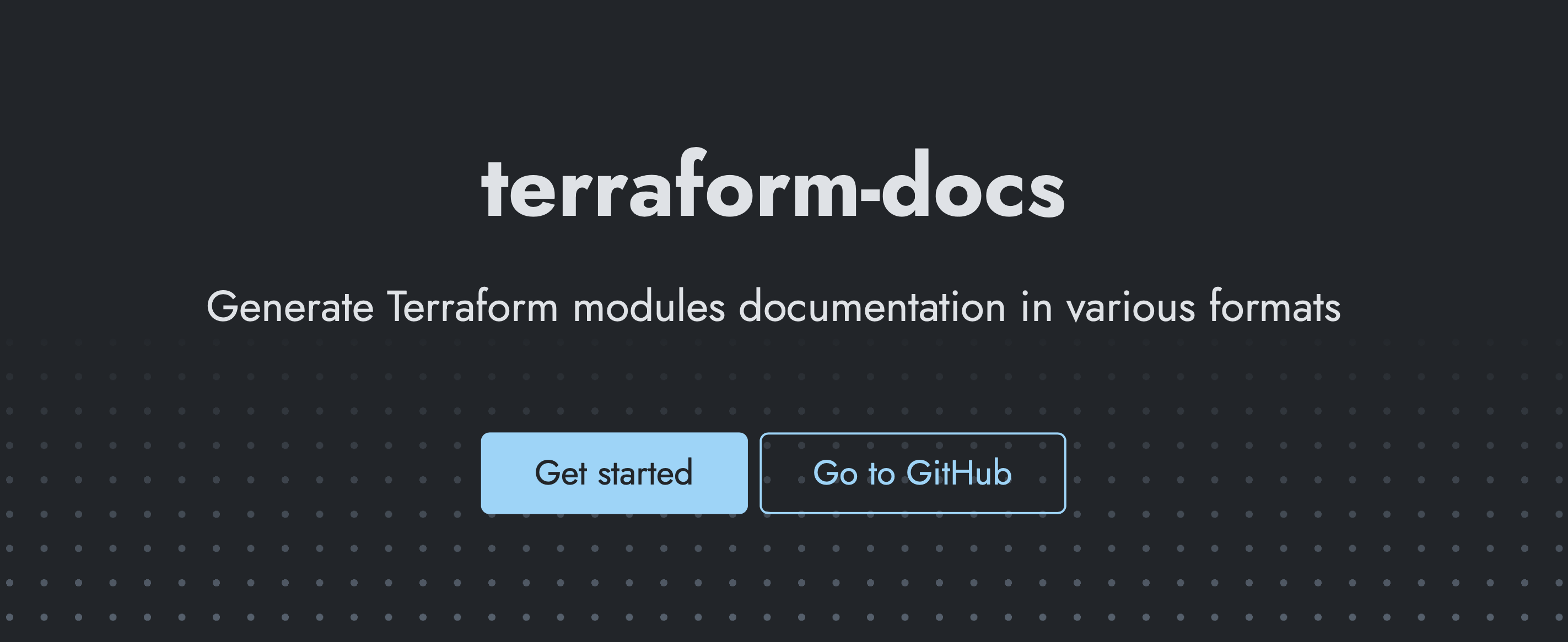 <a href="https://terraform-docs.io">terraform-docs</a>